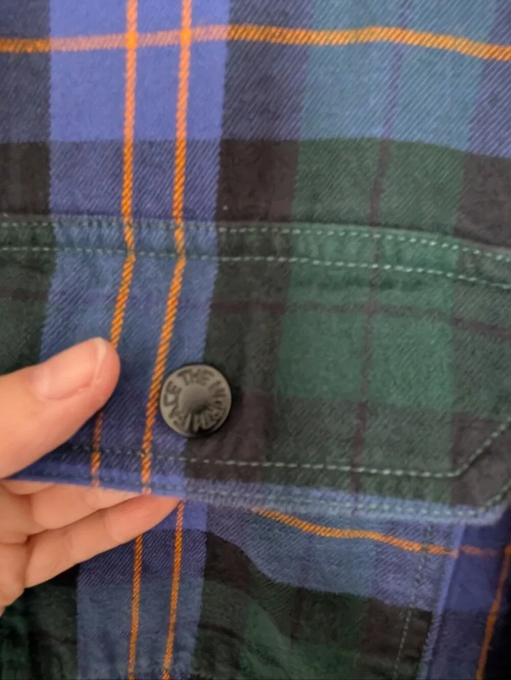The North Face Men’s Campshire Sherpa Shirt/jacket PLAID GREEN/PURPLE XL